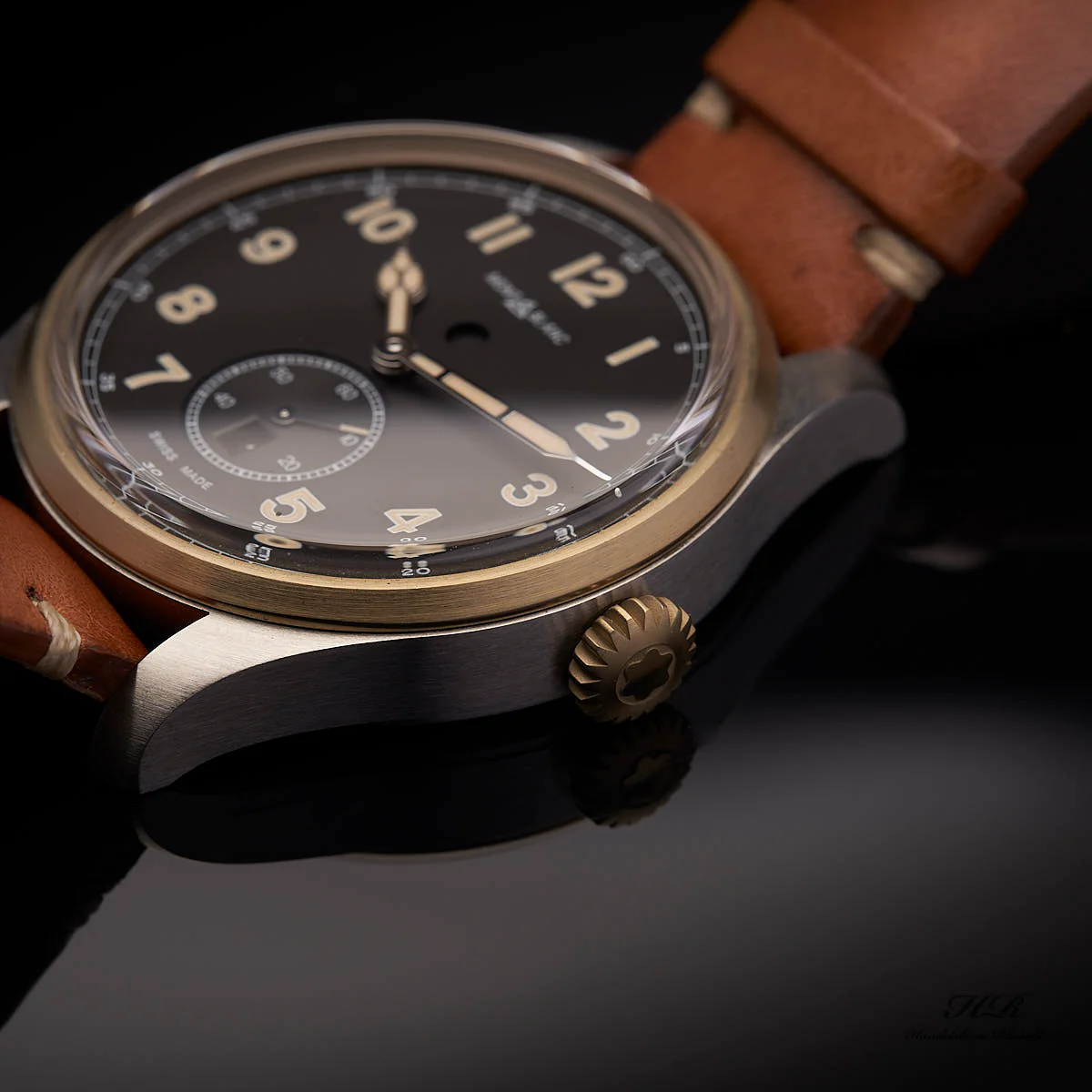 Montblanc 1858 Automatic Dual Time Bronze Stainless Steel 44mm Watch ID 116479 - Image 3
