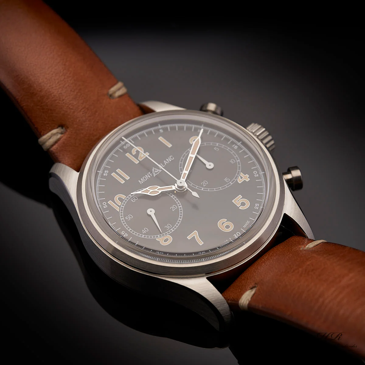 Montblanc 1858 Automatic Chronograph Stainless Steel Silver 42mm ID 117836 OVP