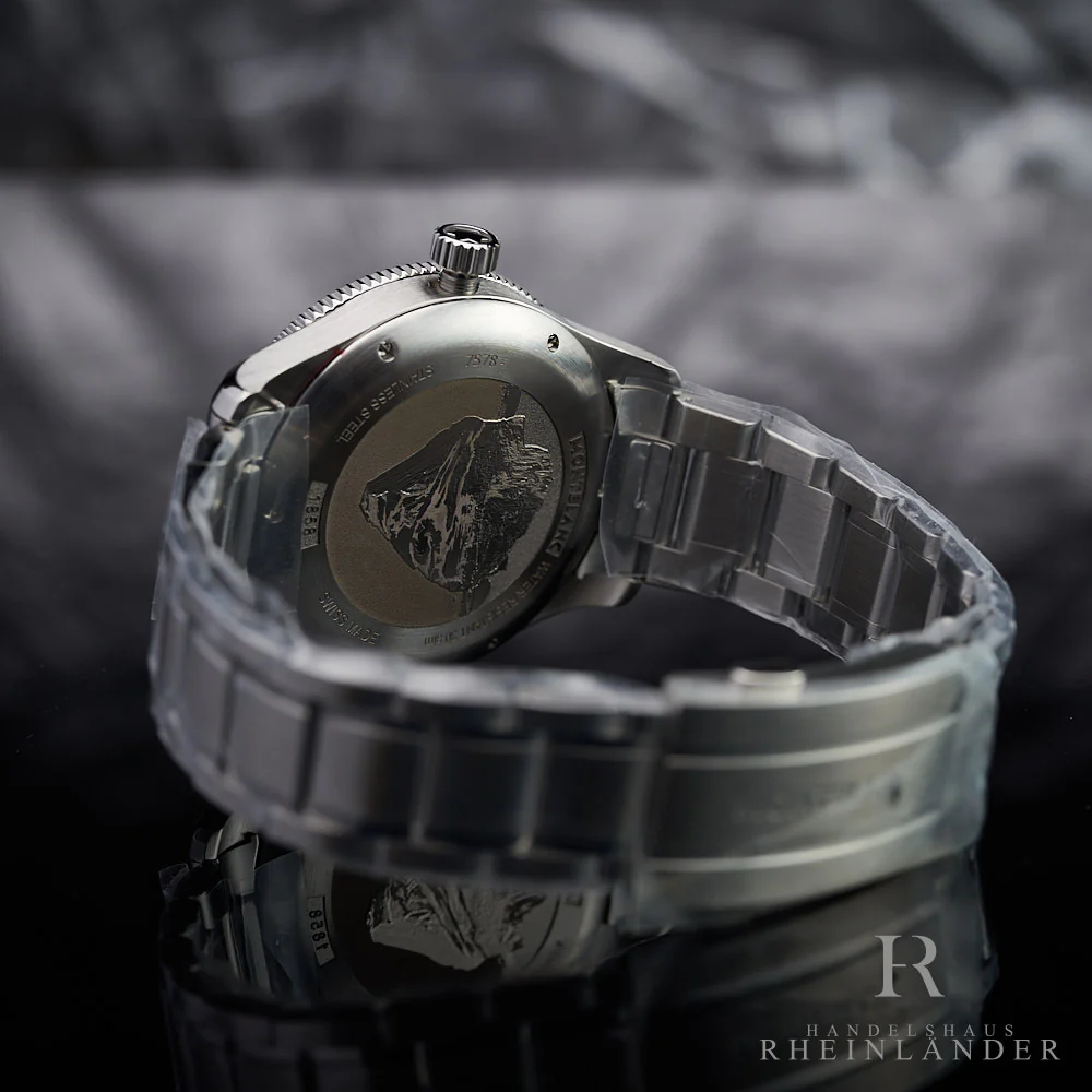 Montblanc 1858 Iced Sea Steel 41mm Automatic Date Armbanduhr Bracelet Blue 129369 - Image 4