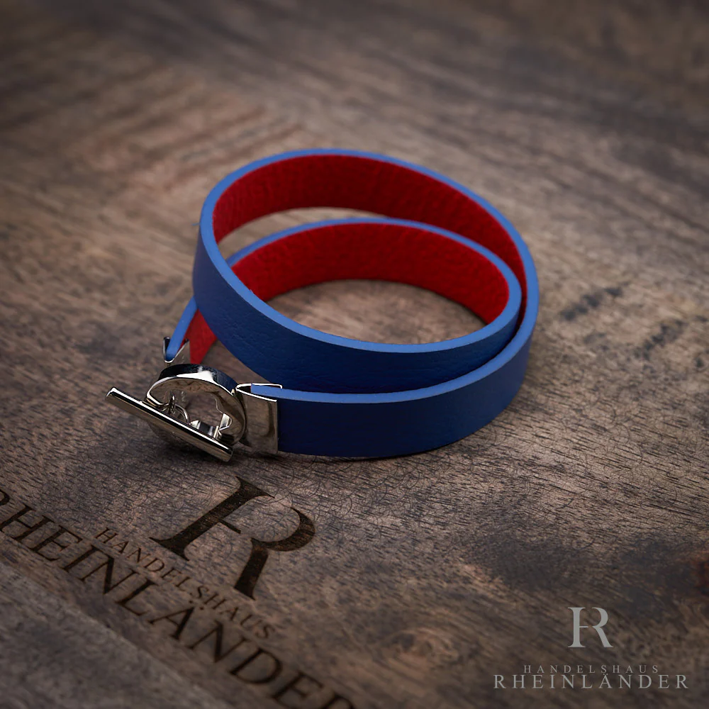 Montblanc Ladies' Jewellery Wrap Me Bracelet Leather Blue Red ID 12375058