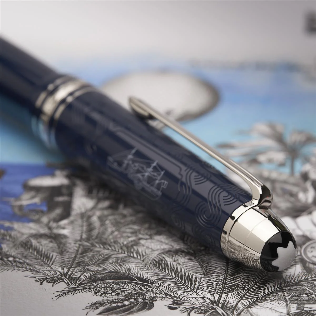Montblanc Meisterstück Around the World in 80 Days LeGrand Fountain Pen 126199 - Image 2