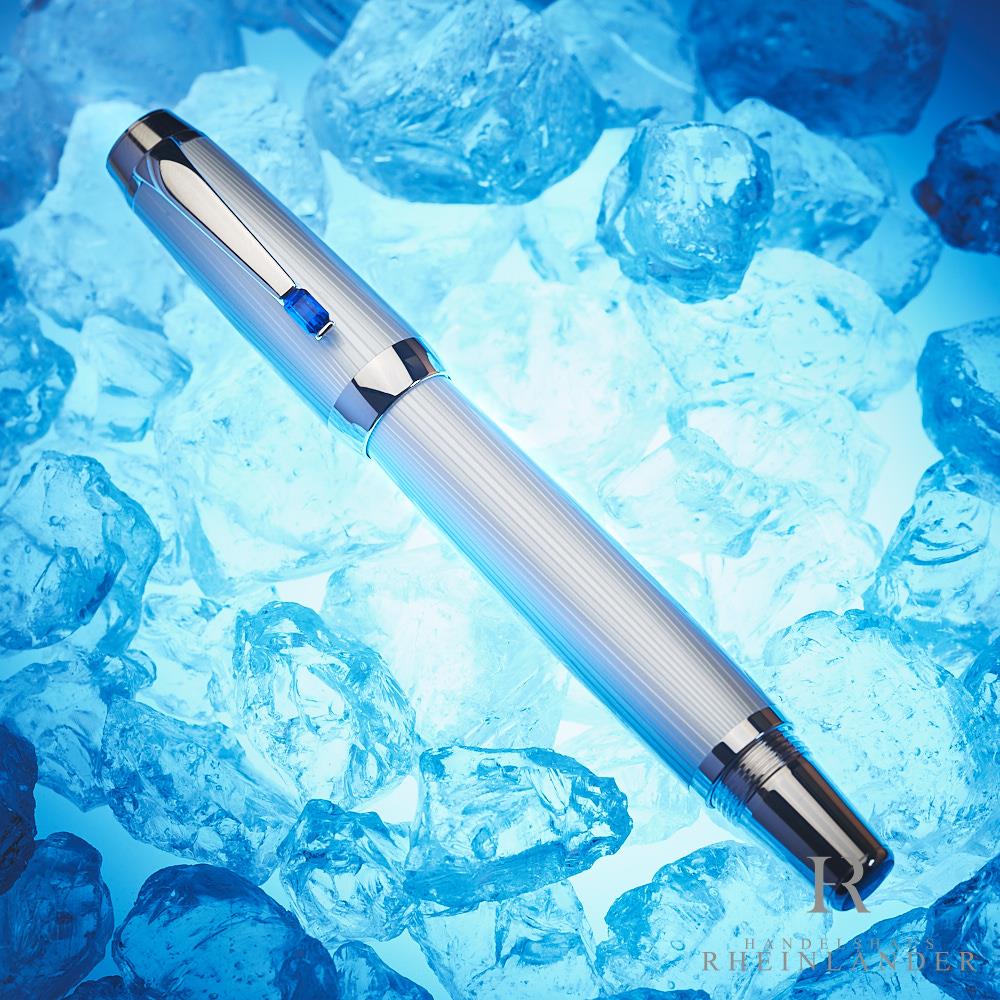 Montblanc Boheme Blanche Blue Line Rollerball Fineliner Guilloche ID 111344 OVP - Image 7