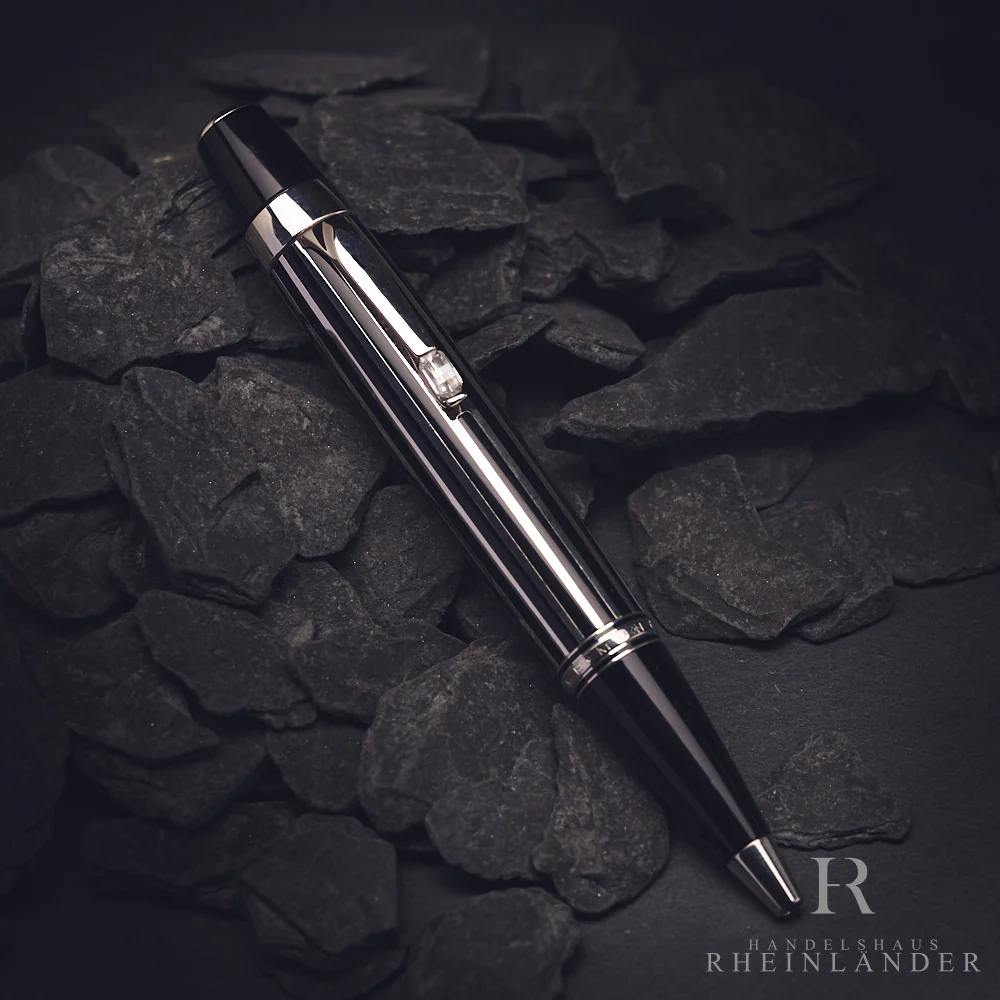 Montblanc Boheme Crystal Platinum Plated Line Kugelschreiber Ballpoint ID 07517
