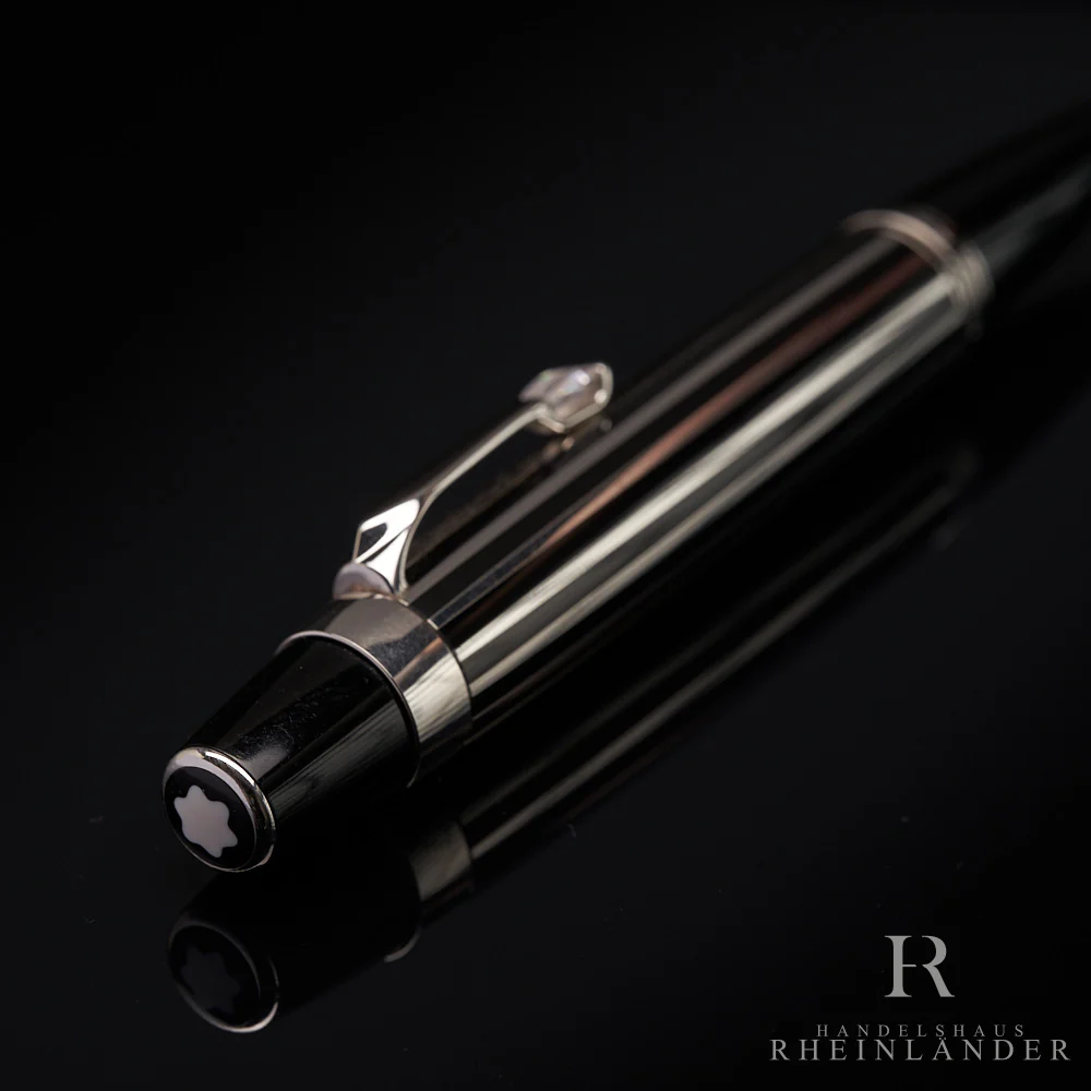 Montblanc Boheme Crystal Platinum Plated Line Kugelschreiber Ballpoint ID 07517 - Image 5