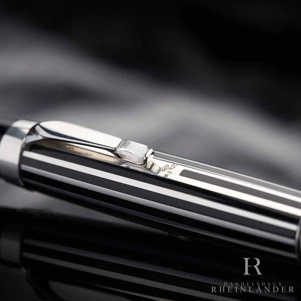 Montblanc Boheme Crystal Sterling Silver Stripes Mechanical Pencil ID 7521 OVP - Image 5