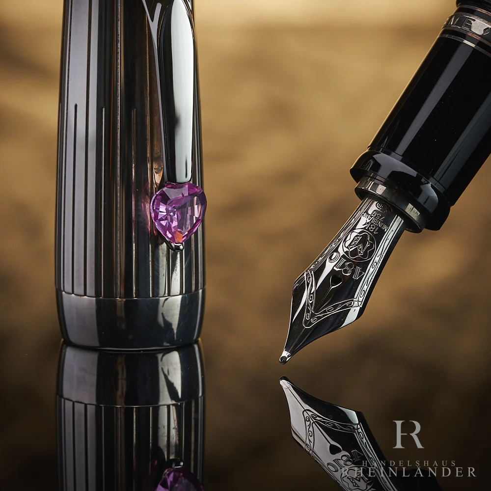 Montblanc Boheme Je Taime 925 Sterling Silver Fountain Pen Füller ID 25474 - Image 6