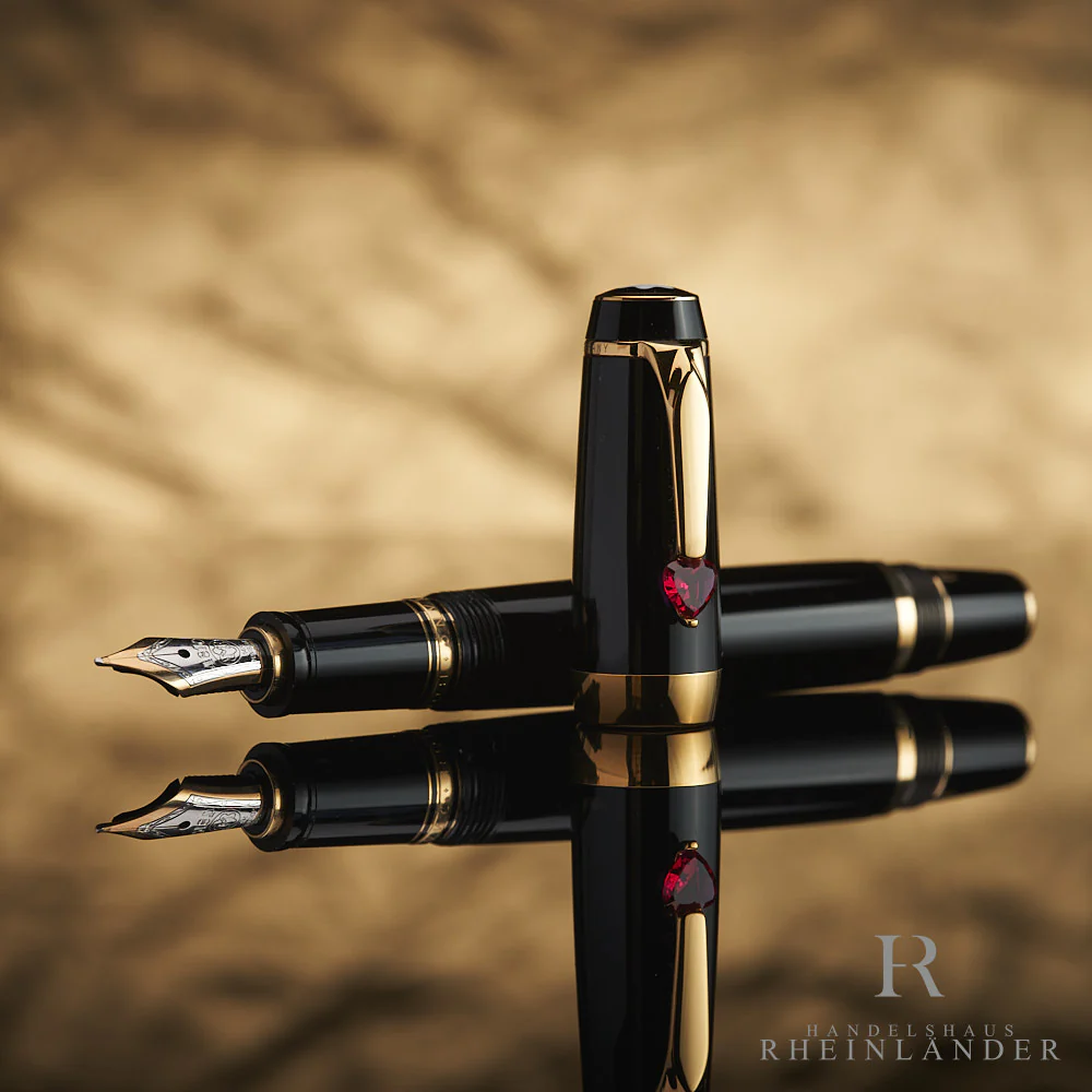 Montblanc Boheme Je Taime Black Resin Fountain Pen Füllfederhalter 25472 ID - Image 4