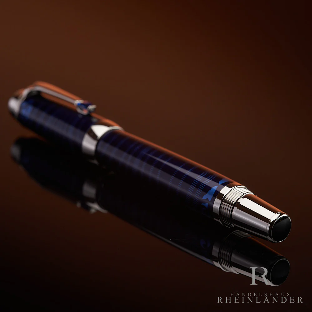 Montblanc Boheme Paso Doble Bleu Line Lacquer Rollerball Fineliner ID 104920 OVP - Image 4
