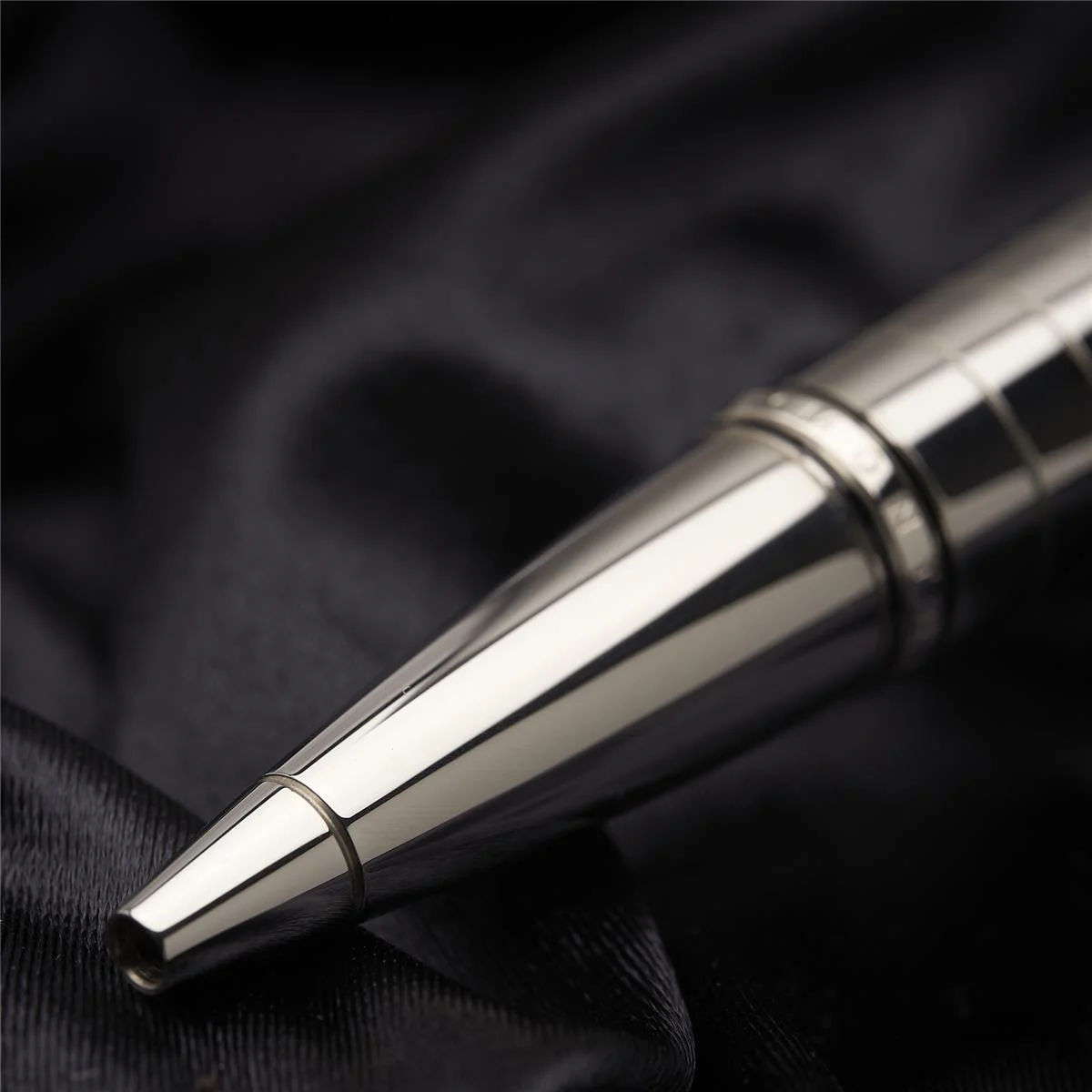 Montblanc Boheme Platinum Plated Radial Steel Amethyst Kugelschreiber 25292 OVP - Image 4