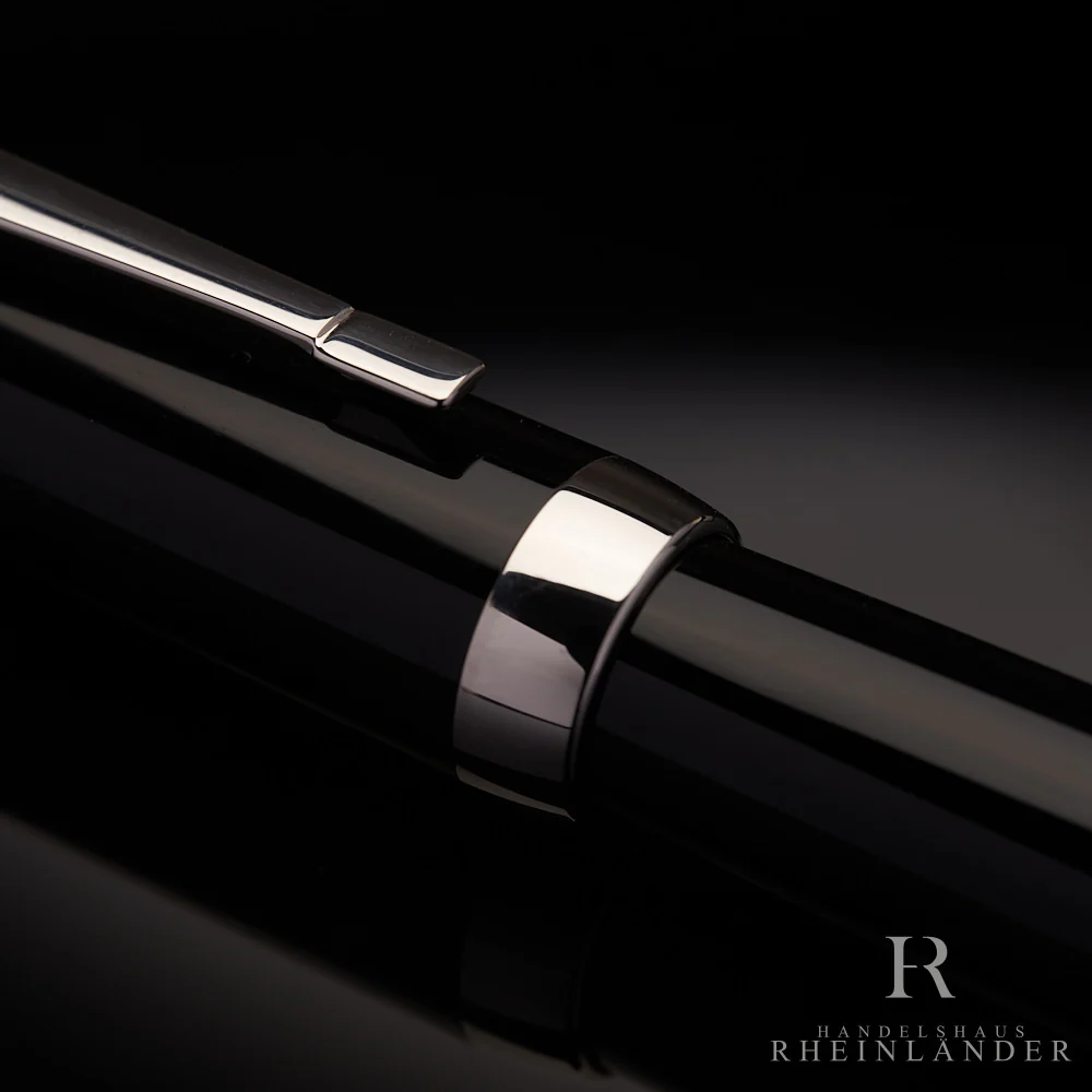 Montblanc Boheme Platinum Line Rollerball Resin Schwarz Modell 25350 ID 6349 OVP - Image 5