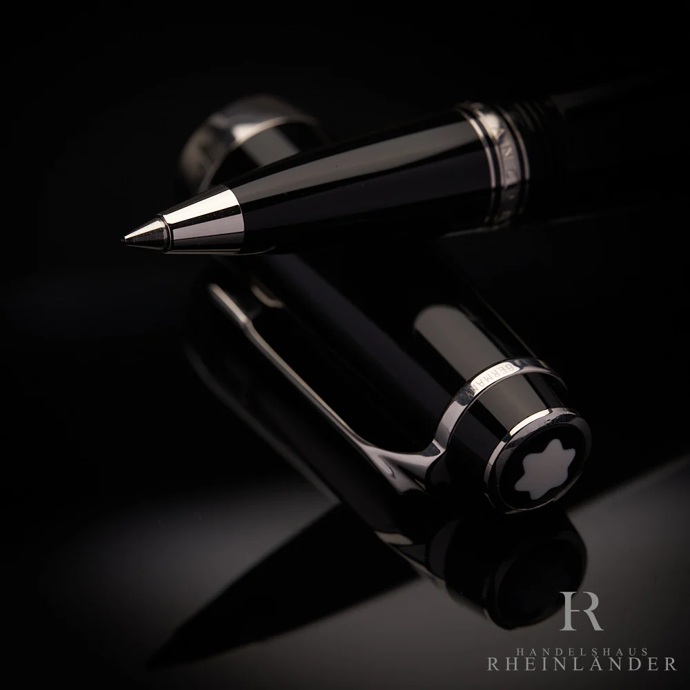 Montblanc Boheme Platinum Line Rollerball Resin Schwarz Modell 25350 ID 6349 OVP - Image 6