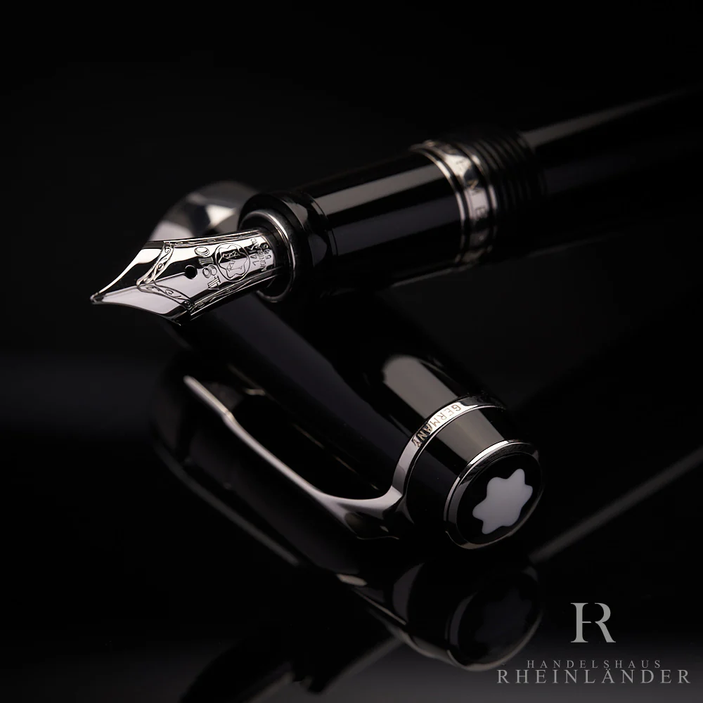 Montblanc Boheme Platinum Line Füllfederhalter Edelharz Schwarz ID 06318 OVP - Image 6