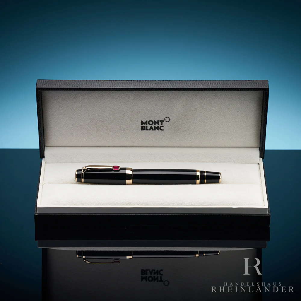 Montblanc Boheme Rouge Gold Line Rollerball Fineliner Black Resin ID 25300 OVP