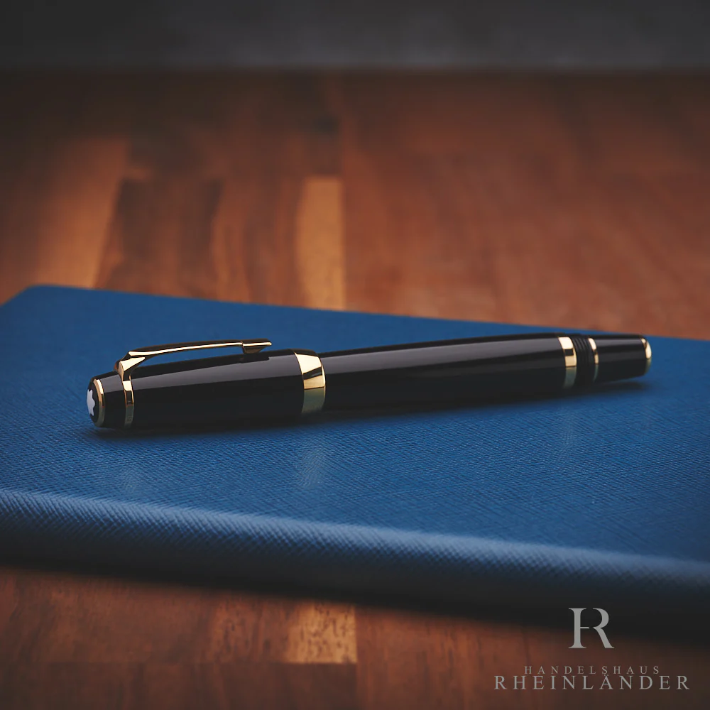 Montblanc Boheme Gold Line Rollerball Fineliner Black Resin Edelharz 25320 OVP - Image 3