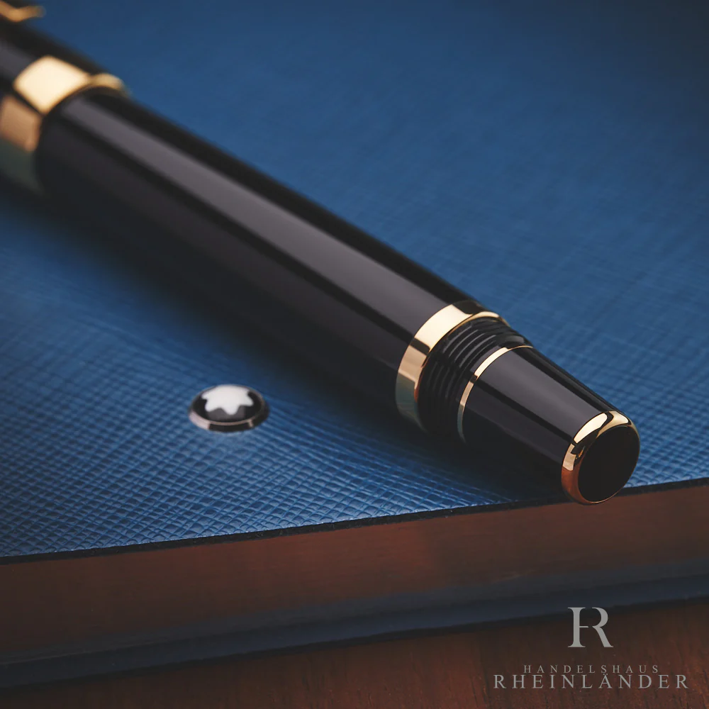 Montblanc Boheme Gold Line Rollerball Fineliner Black Resin Edelharz 25320 OVP - Image 5