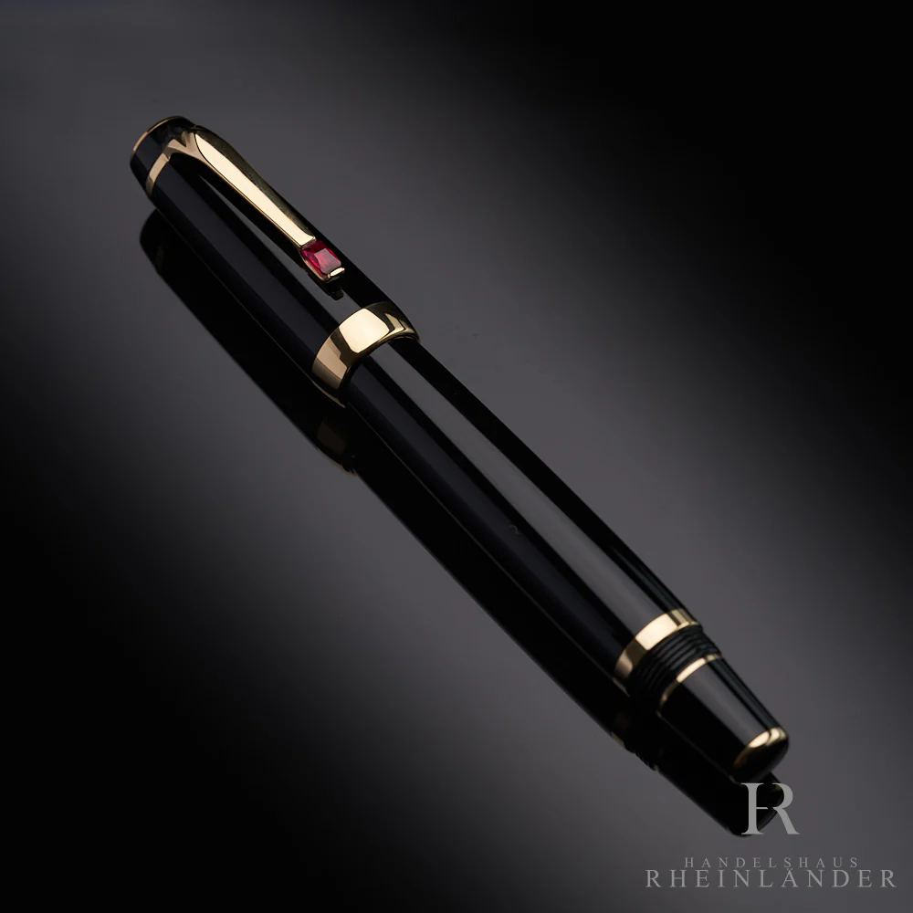 Montblanc Boheme Rouge Midsize Gold Fountain Pen Füllfederhalter ID 25101 OVP - Image 2