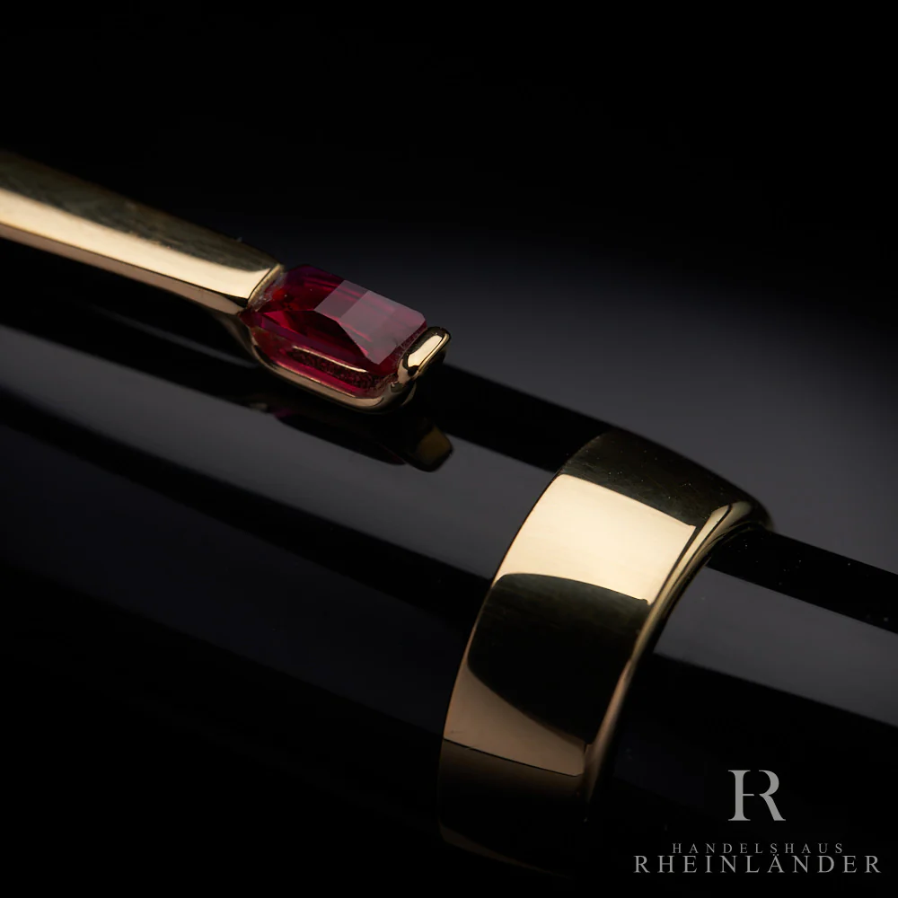 Montblanc Boheme Rouge Midsize Gold Fountain Pen Füllfederhalter ID 25101 OVP - Image 5