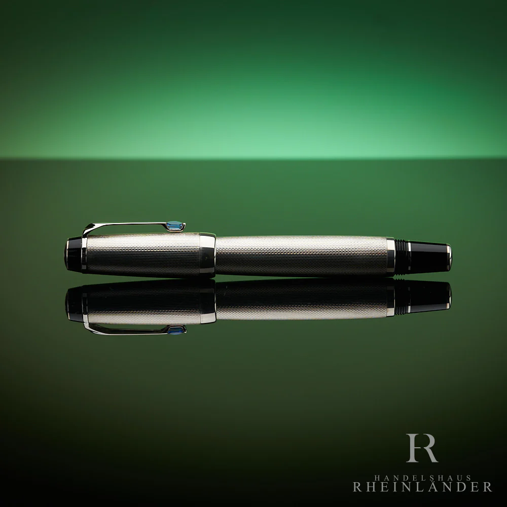 Montblanc Boheme Solitaire Sterling Silver Barleycorn Rollerball Fineliner 25370 - Image 2