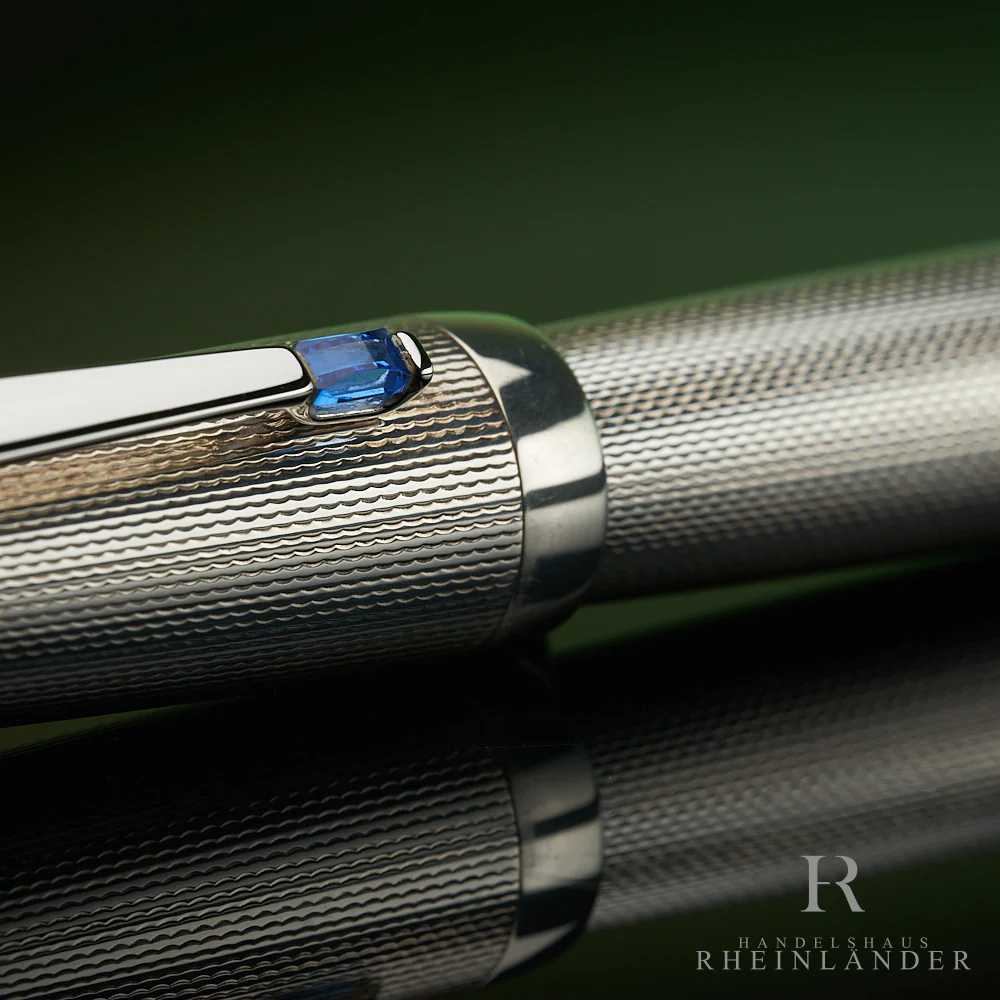 Montblanc Boheme Solitaire Sterling Silver Barleycorn Rollerball Fineliner 25370 - Image 5