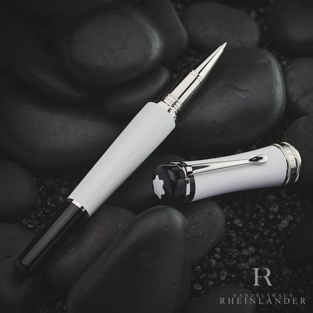 Montblanc Bonheur Special Edition White Resin Rollerball Fineliner ID 114832 OVP - Image 2
