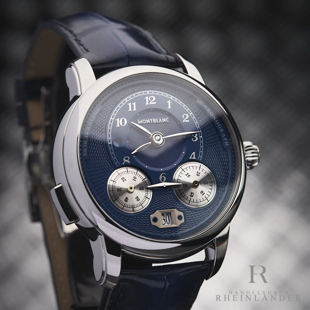 Montblanc Star Legacy Nicolas Rieussec Chronograph Blue Dial ID 126098 - Image 2
