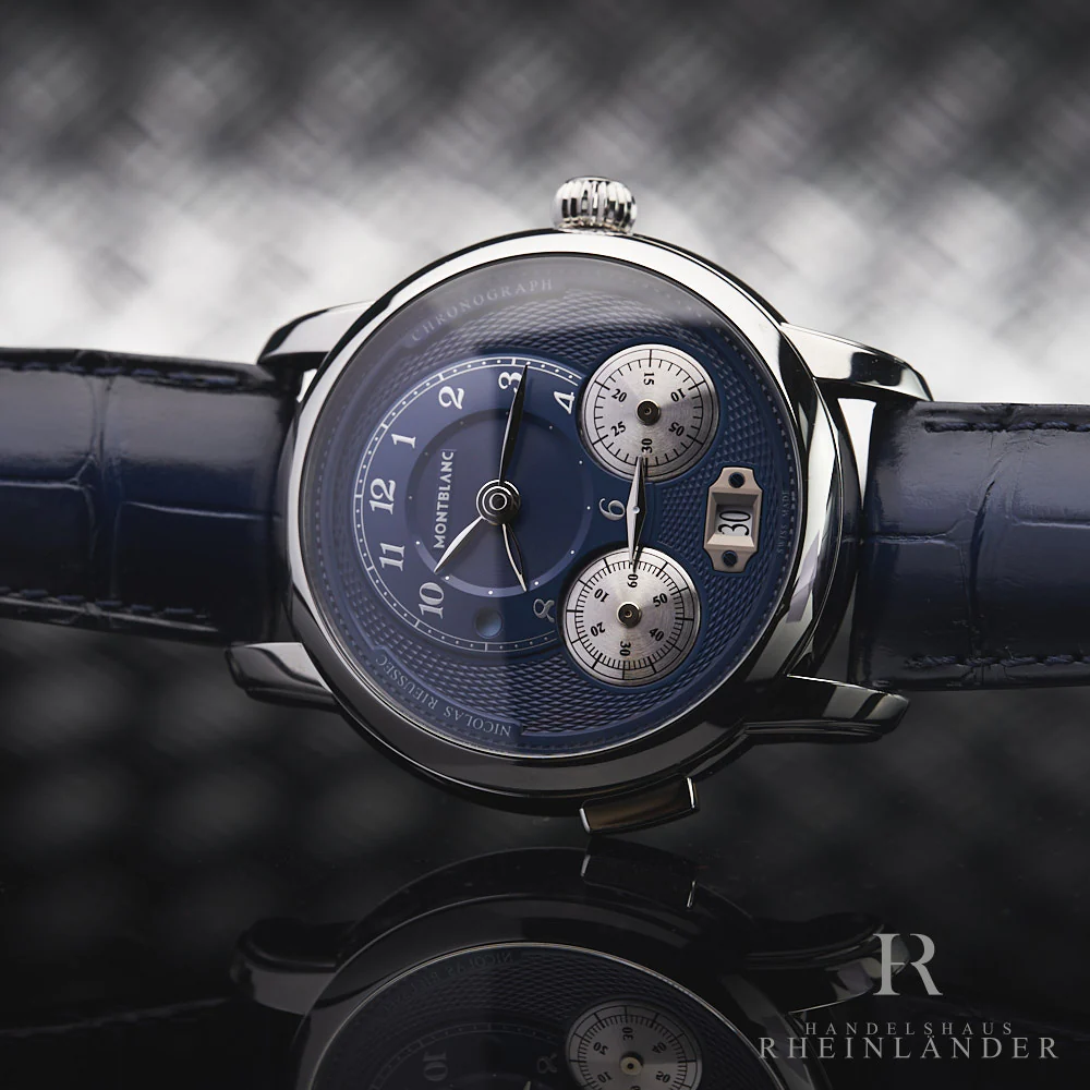 Montblanc Star Legacy Nicolas Rieussec Chronograph Blue Dial ID 126098 - Image 7