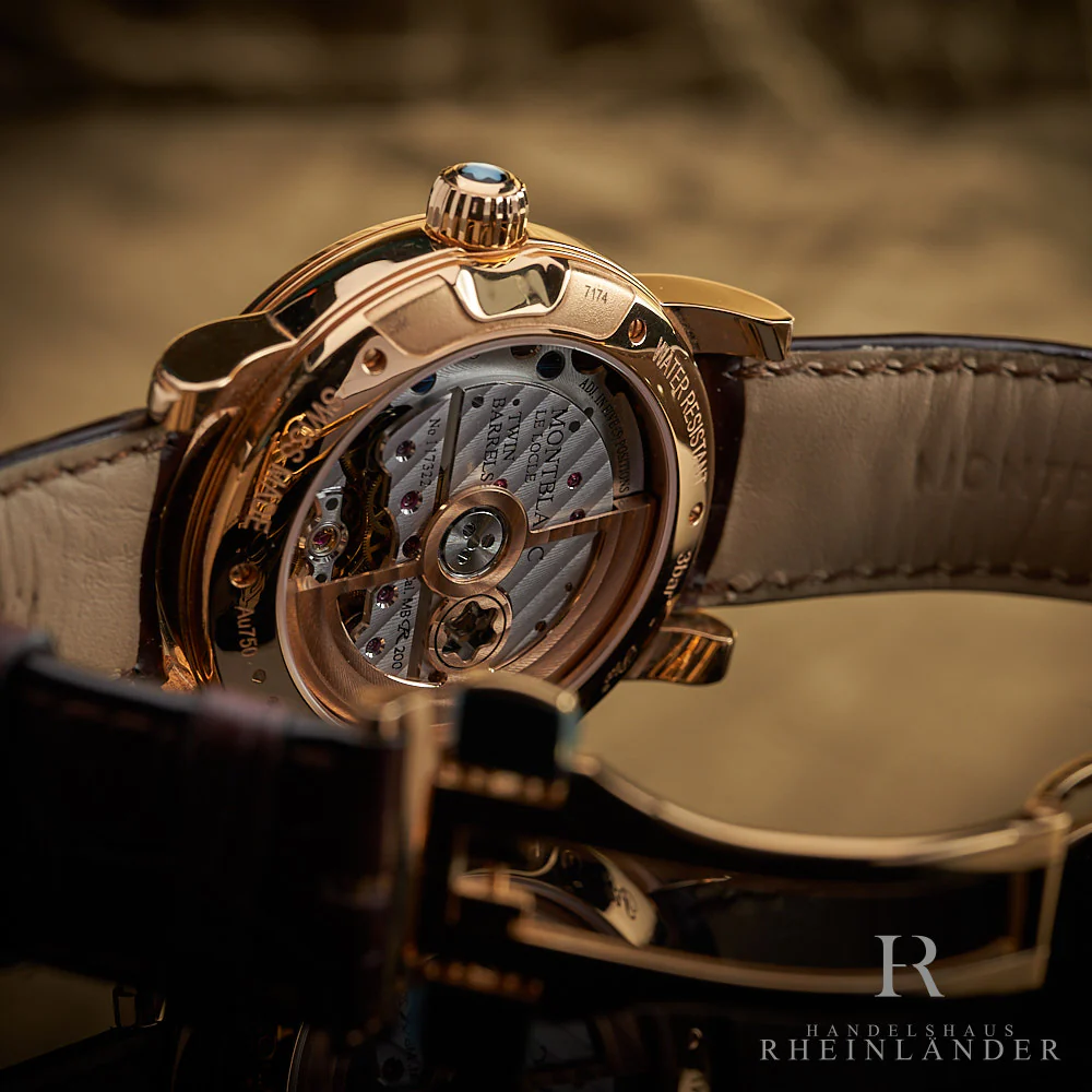 Montblanc Star Rieussec Solid Red Gold Chronograph Beige Dial 43mm 104271 - Image 4