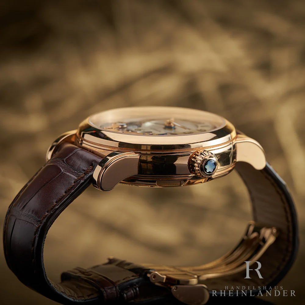 Montblanc Star Rieussec Solid Red Gold Chronograph Beige Dial 43mm 104271 - Image 5