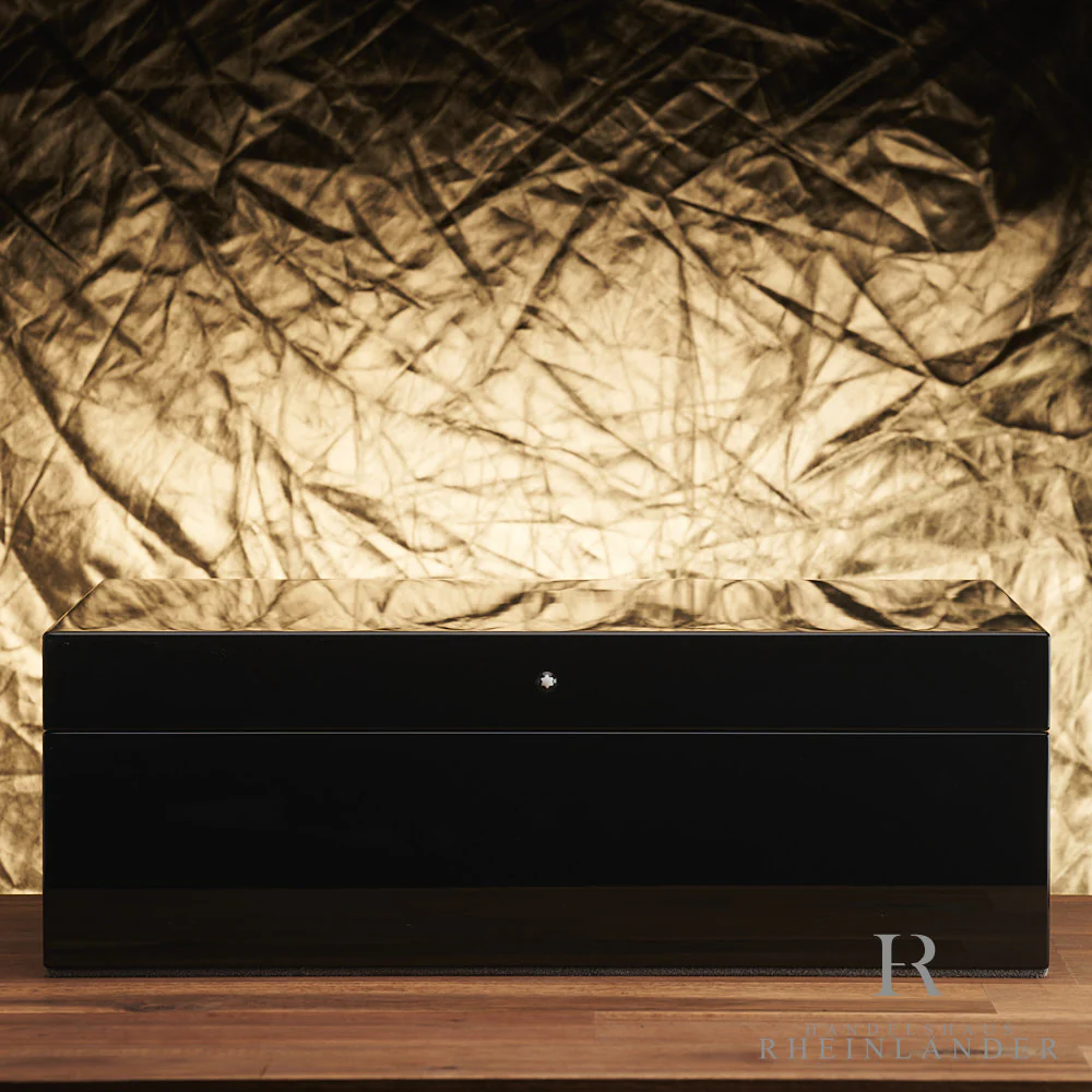 Montblanc Cigar Accessories Table Humidor Laquered Wood Black 124065 ID - Image 2