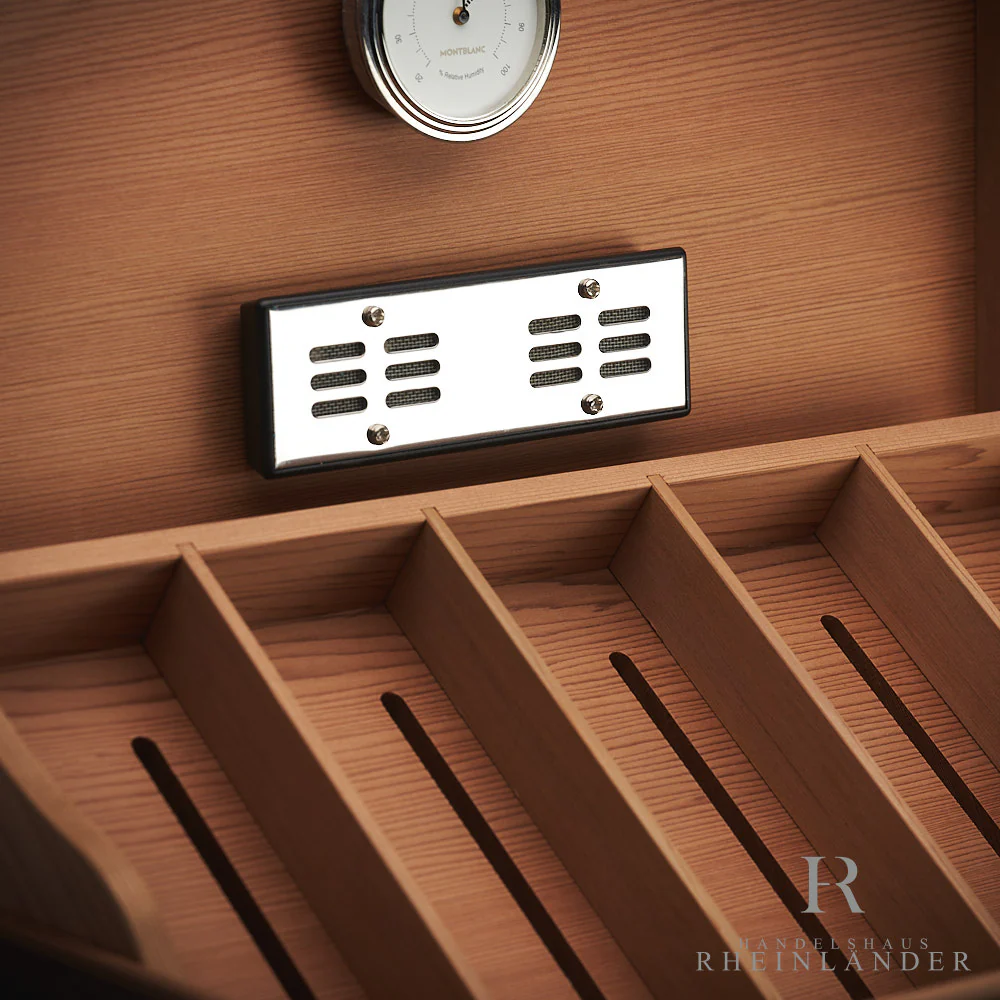 Montblanc Cigar Accessories Table Humidor Laquered Wood Black 124065 ID - Image 3