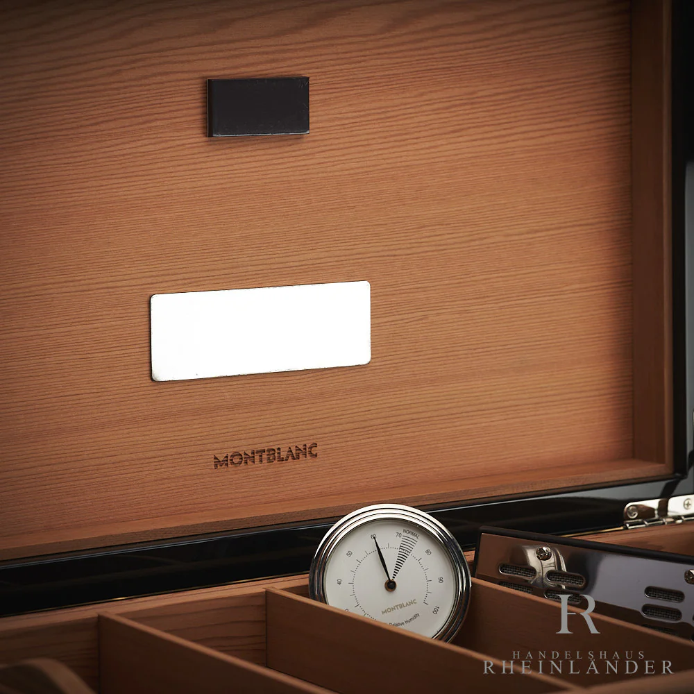 Montblanc Cigar Accessories Table Humidor Laquered Wood Black 124065 ID - Image 6