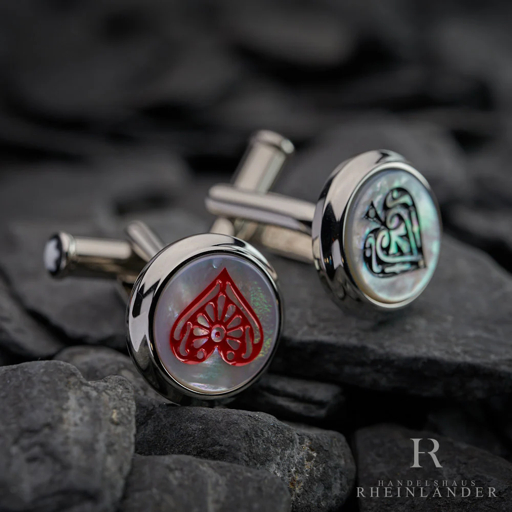 Montblanc Cufflinks Around the World in 80 Days Steel Spade ID 128386 - Image 3