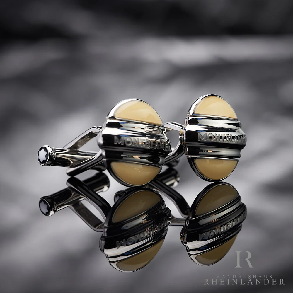 Montblanc Mens Jewellery Contemporary Collection Cufflinks Bicolor Steel 109775 - Image 2