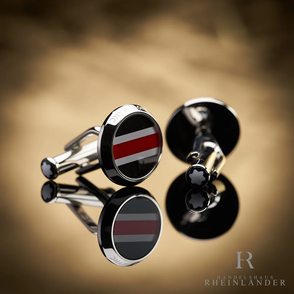 Montblanc Mens Accessories Urban Spirit Cufflinks Stainless Steel Resin 118596 - Image 3