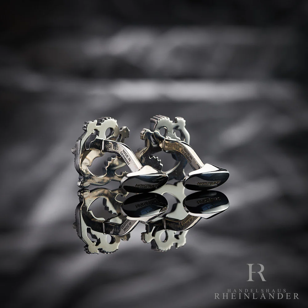 Montblanc Mens Accessories Cufflinks Zodiac The Dragon 925 Silver 128338 - Image 2