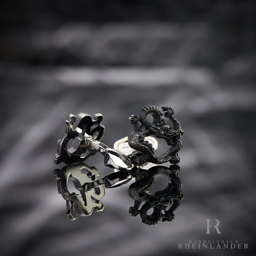 Montblanc Mens Accessories Cufflinks Zodiac The Dragon 925 Silver 128338 - Image 3