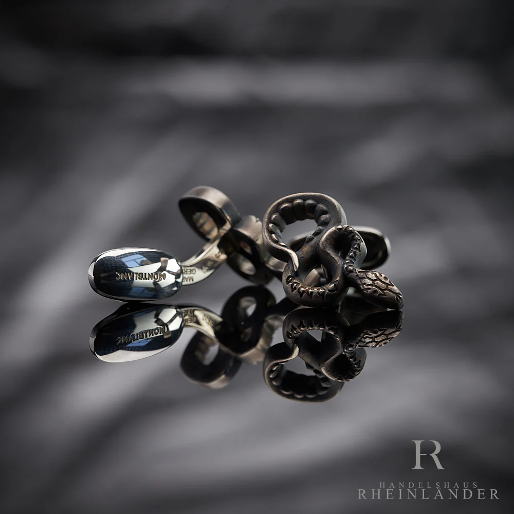 Montblanc Mens Accessories Cufflinks Zodiac The Snake 925 Silver 128339 - Image 3