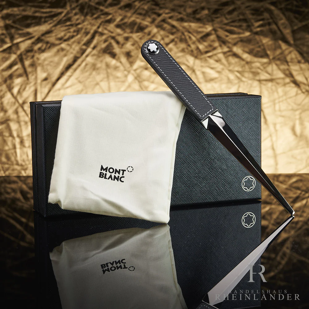 Montblanc Desk Accessories Brieföffner Letter Opener Leather Metal ID 133176