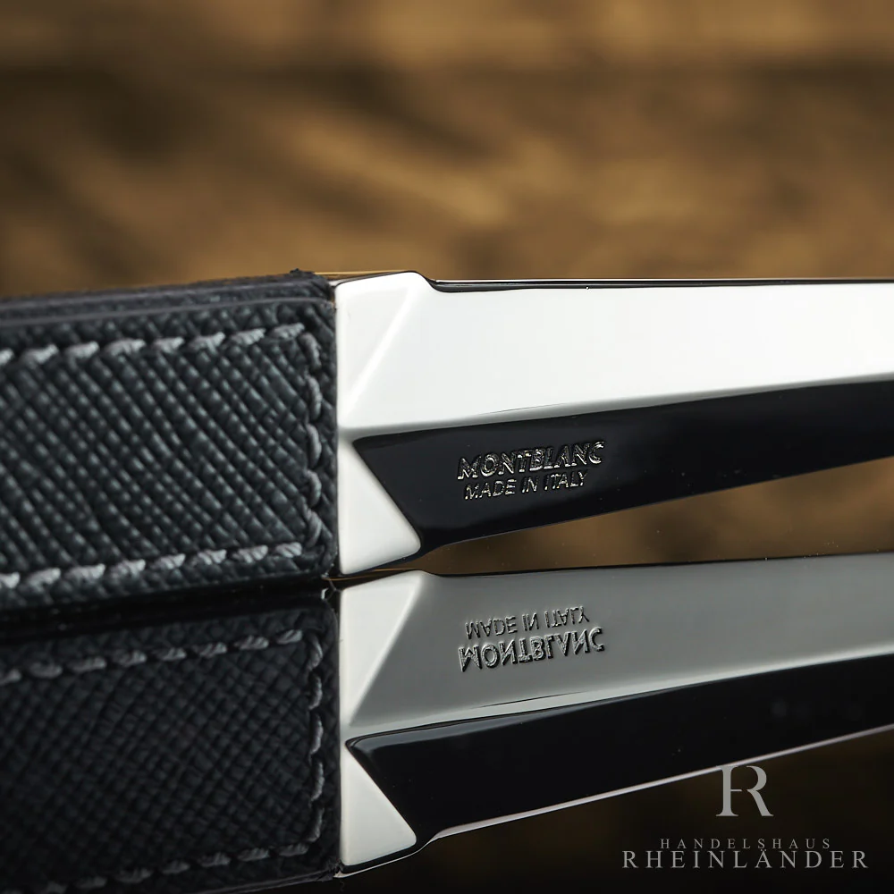 Montblanc Desk Accessories Brieföffner Letter Opener Leather Metal ID 133176 - Image 4