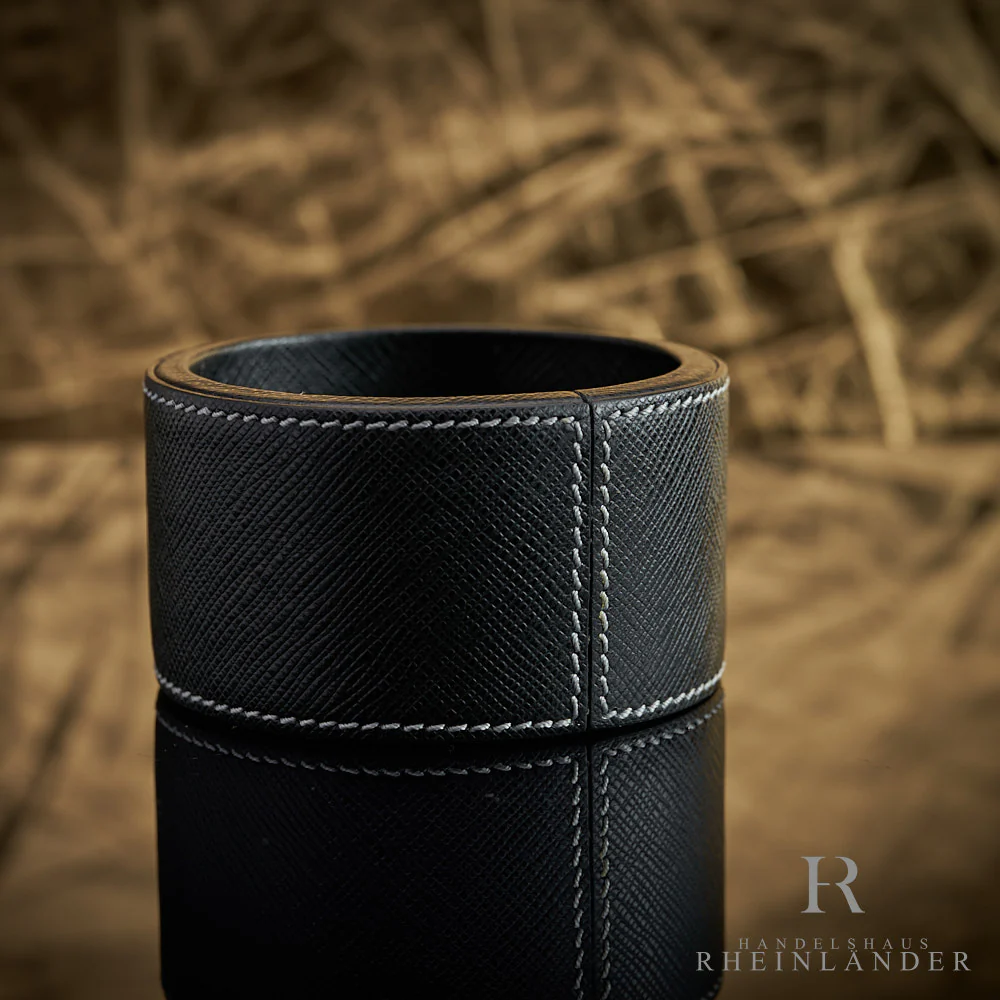 Montblanc Leather Goods Desk Tray Round Small Black 133162 - Image 2