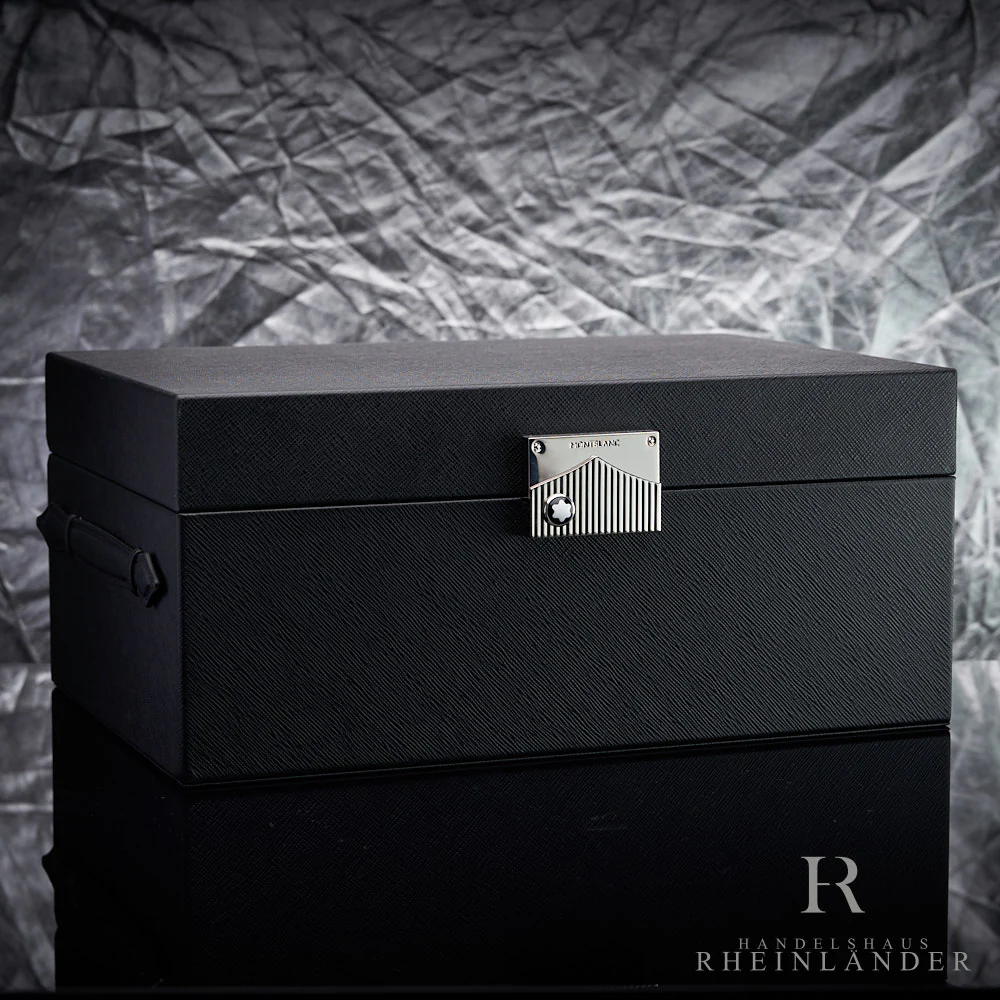 Montblanc Desk Accessories 8 Watches Collectors Box Leder Schwarz 135591