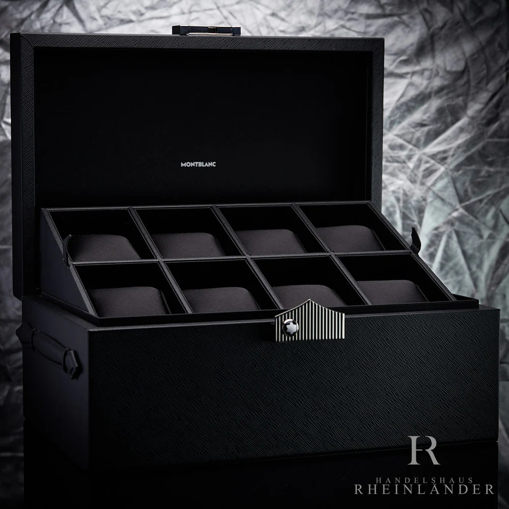 Montblanc Desk Accessories 8 Watches Collectors Box Leder Schwarz 135591 - Image 2