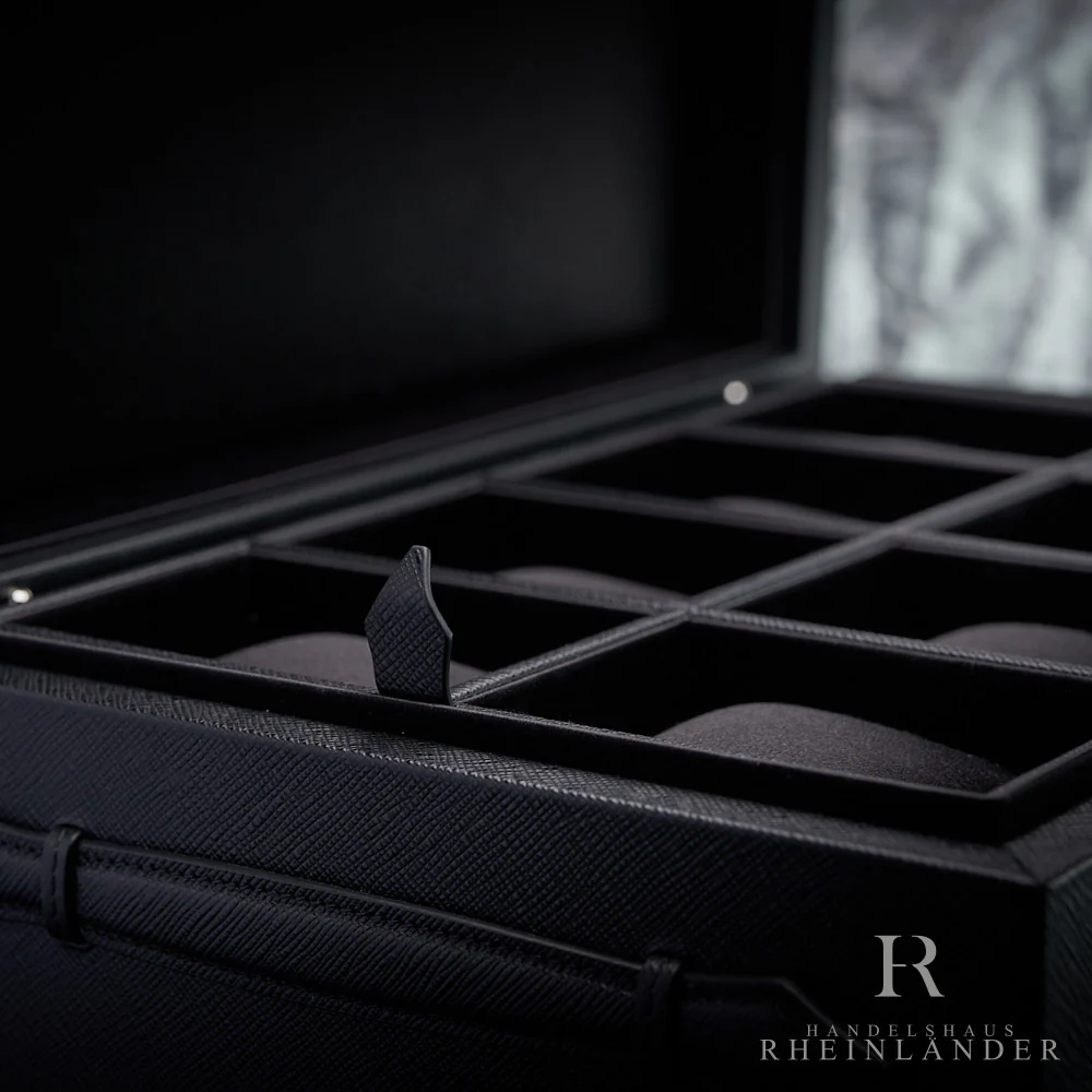 Montblanc Desk Accessories 8 Watches Collectors Box Leder Schwarz 135591 - Image 3