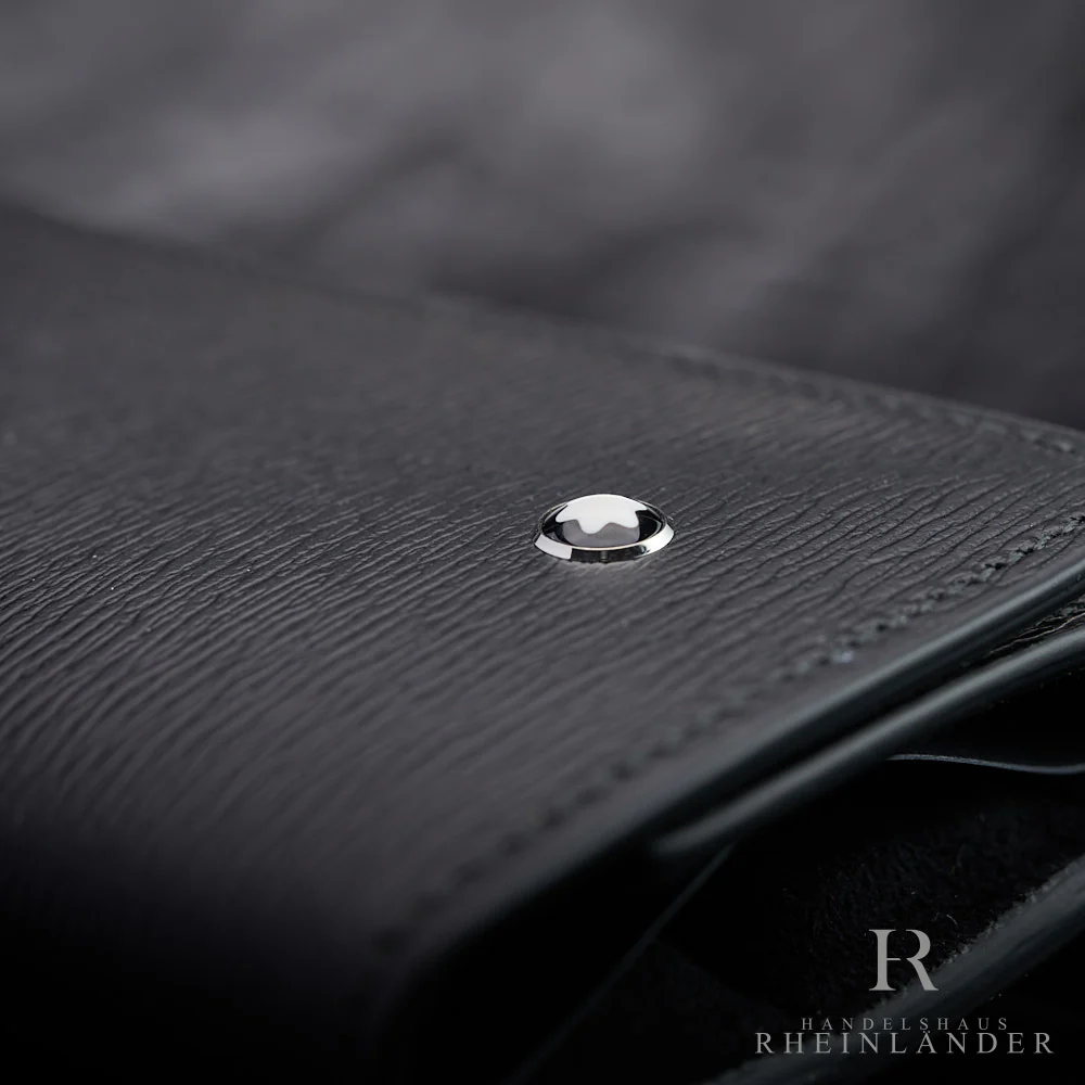 Montblanc Leather Goods Meisterstück 4810 Double Pen Pouch Button Black 129259 - Image 3