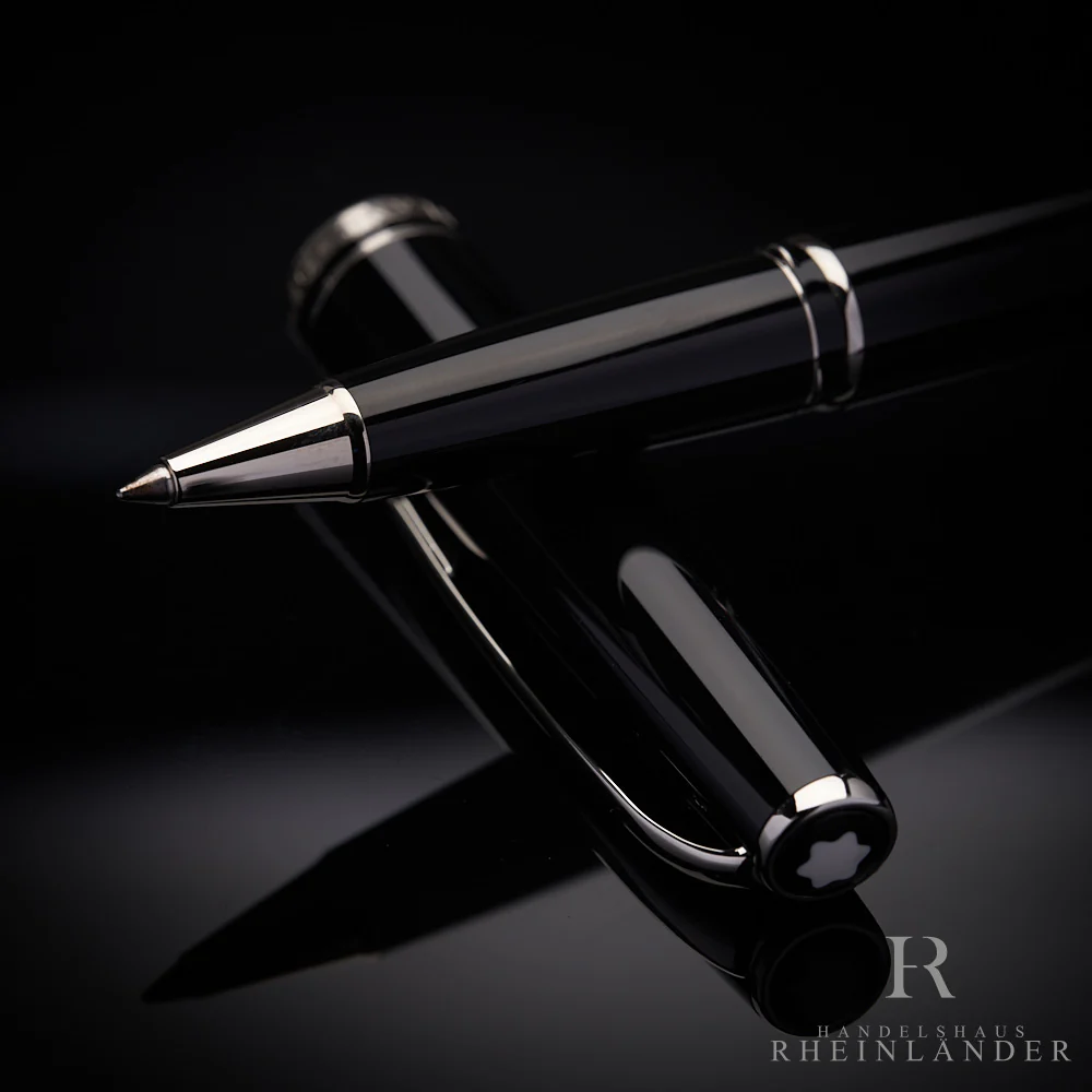 Montblanc Generation Edelharz Schwarz Rollerball Fineliner Beschläge Platiniert - Image 2