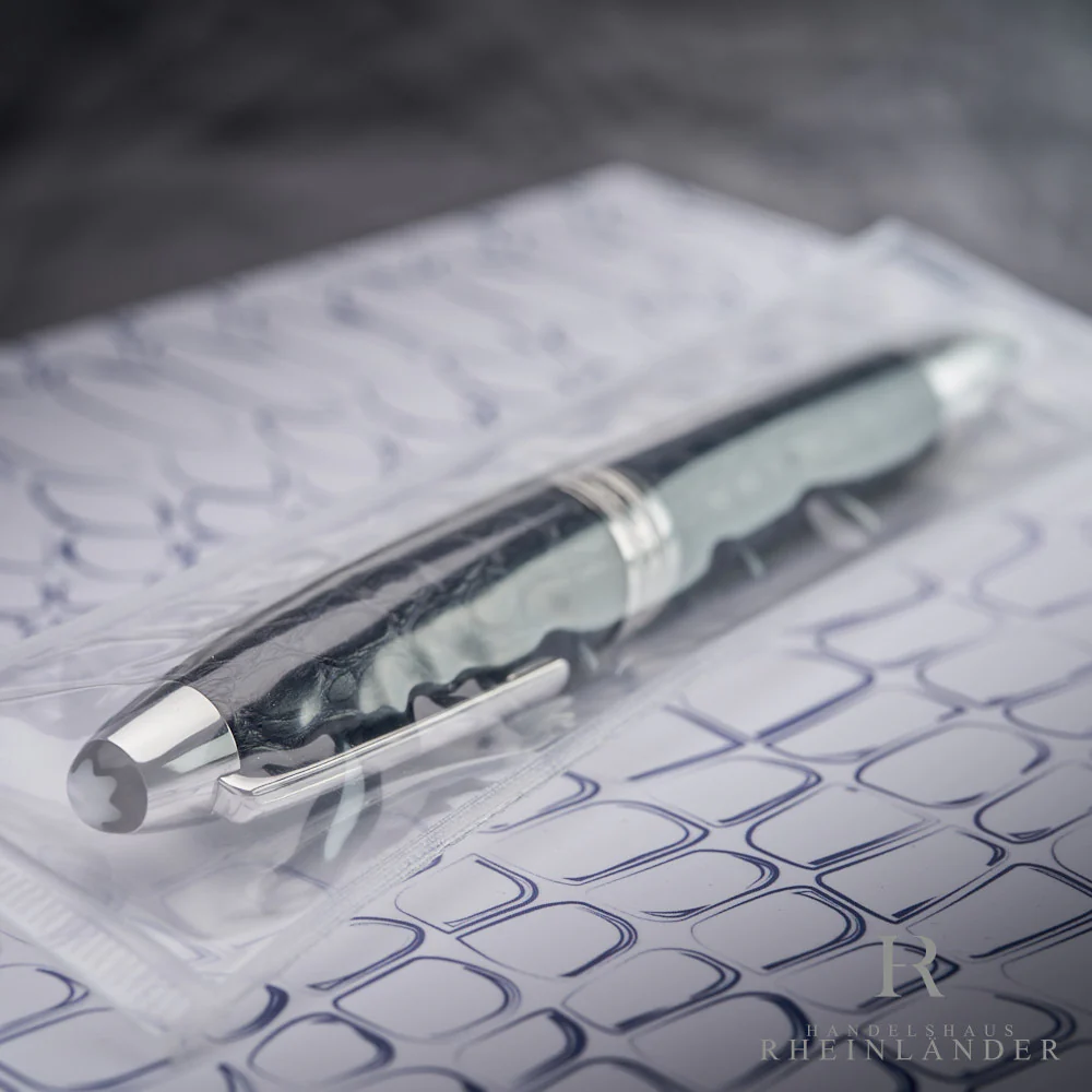 Montblanc Meisterstück Great Masters Alligator Leather Blue Fountain Pen 125571 - Image 3
