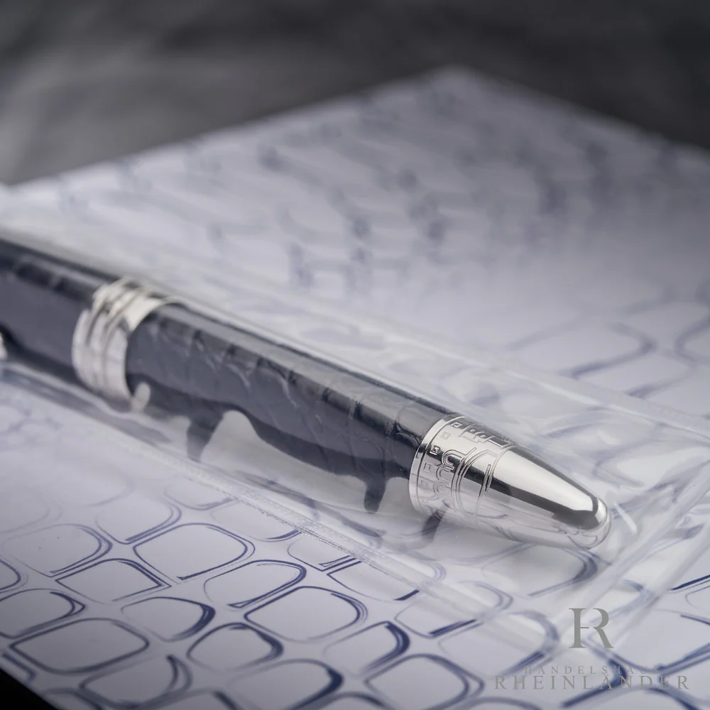 Montblanc Meisterstück Great Masters Alligator Leather Blue Fountain Pen 125571 - Image 4