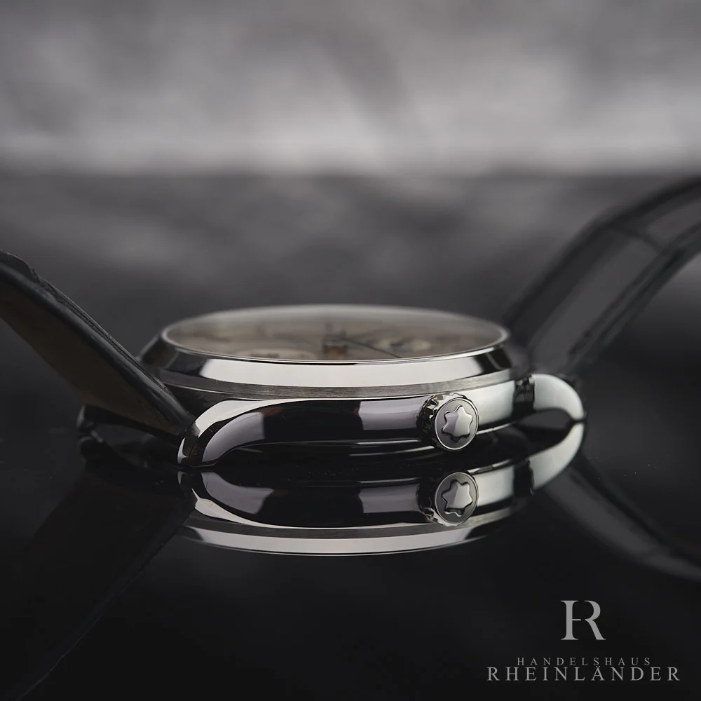 Montblanc Heritage Chronometrie Automatic Dual Time 41mm Leather Silver 112540 - Image 5