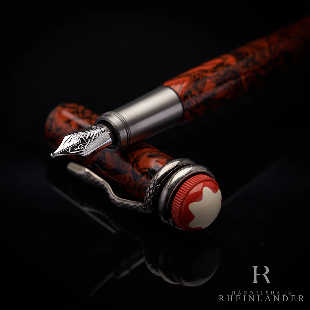 Montblanc Heritage Rouge et Noir Serpent Marble Füllfederhalter ID 119852 OVP - Image 5