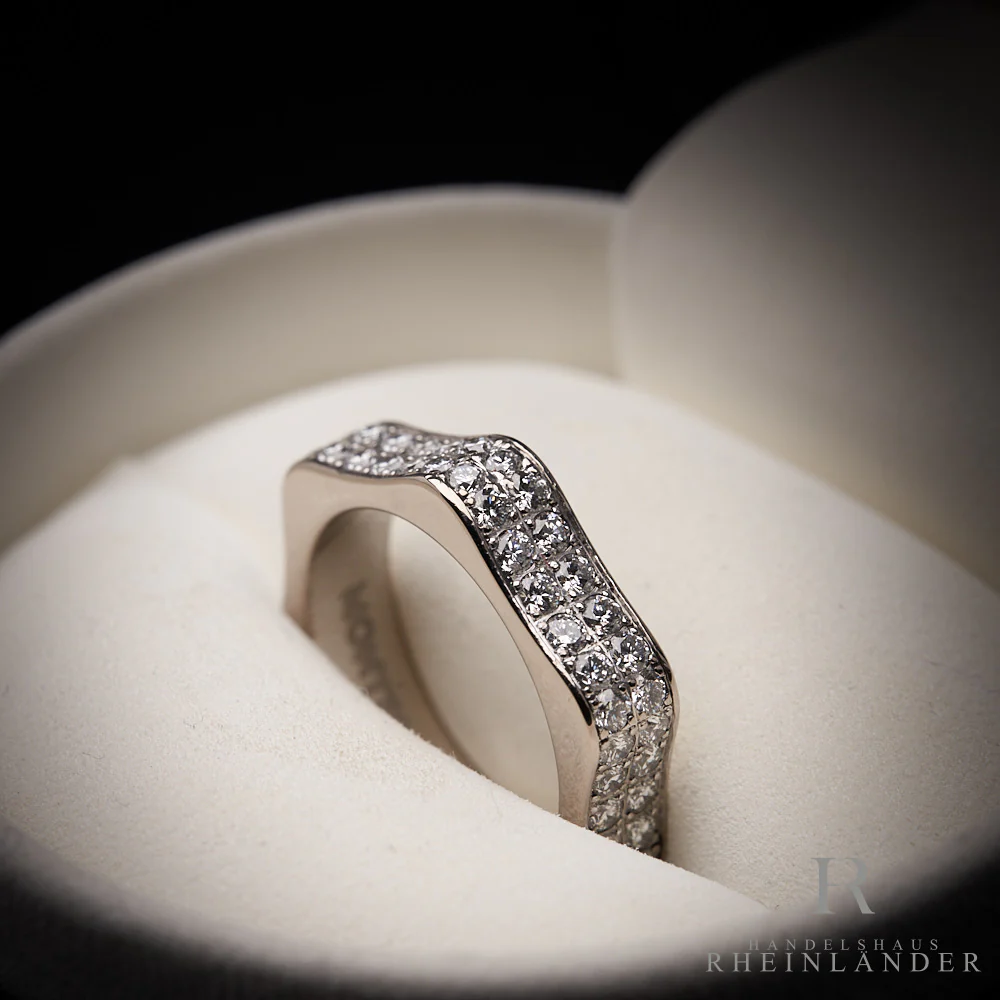 Montblanc Jewellery 4810 Star Collection 5mm 54 Ring Weißgold Diamant ID 104032 - Image 2